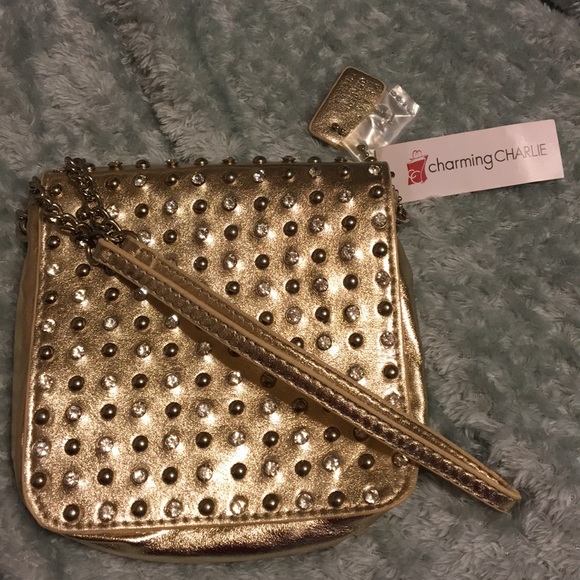 Handbags - 🆕 Charming Charlie Striped Studded Crossbody Bag